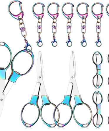 Folding Stainless Steel Scissors Set 12 Pcs
