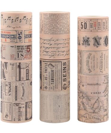 Vintage Washi Tape Set 12 Rolls
