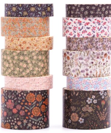 Floral Washi Tape Set 12 Rolls