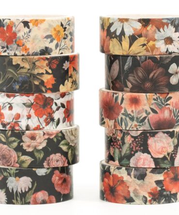 Blooming Flowers Washi Tape Set 10 Rolls