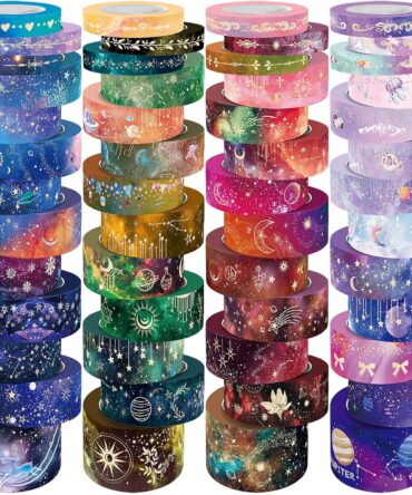 Gold Galaxy Washi Tape Set 52 Rolls
